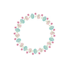 Obraz premium Easter watercolour handpainted colourful frame.