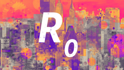 R Nought theme with the New York City skyline background