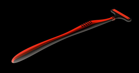 Tongue cleaner. No trademarks. 3D Illustration.