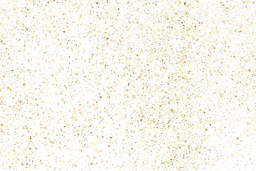 Fototapeta na wymiar Gold glitter texture isolated on white. Amber particles color. Celebratory background. Golden explosion of confetti. Design element. Digitally generated image. Vector illustration, EPS 10.