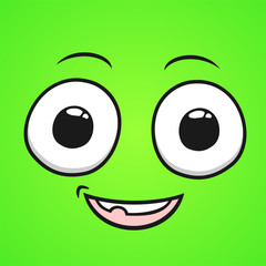 Design of happy expression illustration