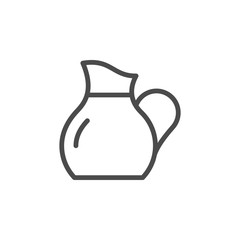 Glass jug line outline icon