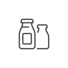 Kefir bottle line outline icon