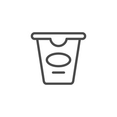 Sour cream line outline icon