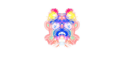Barong abstract  symbol mask  on white background