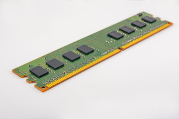 computer RAM, system, main memory, random access memory, onboard, computer detail, close-up, high...