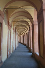Famous arcades of Bologna, Italy