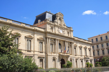 Architectural building in Montpellier, Herault, France
