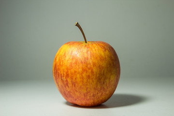 apple on gray background