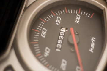 Speedometer of a car