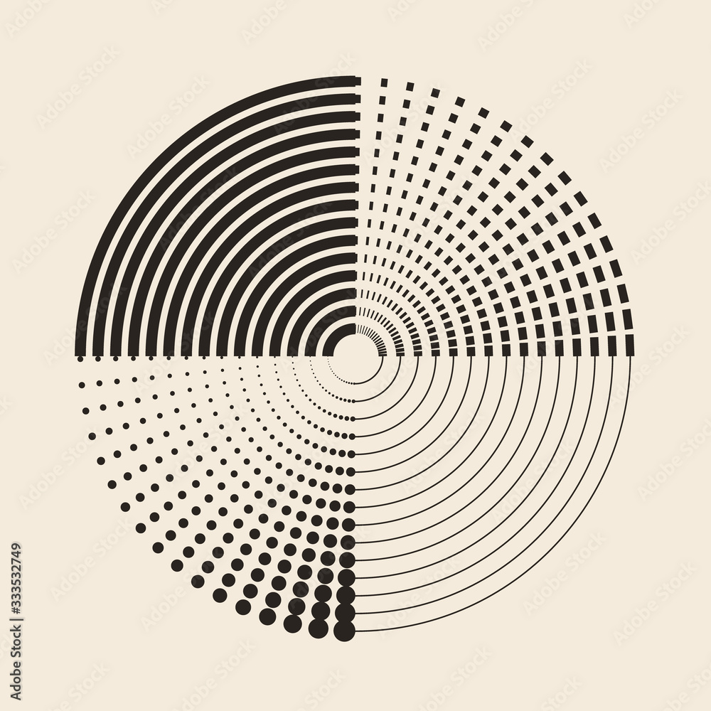 Poster abstract background with circles. halftone design