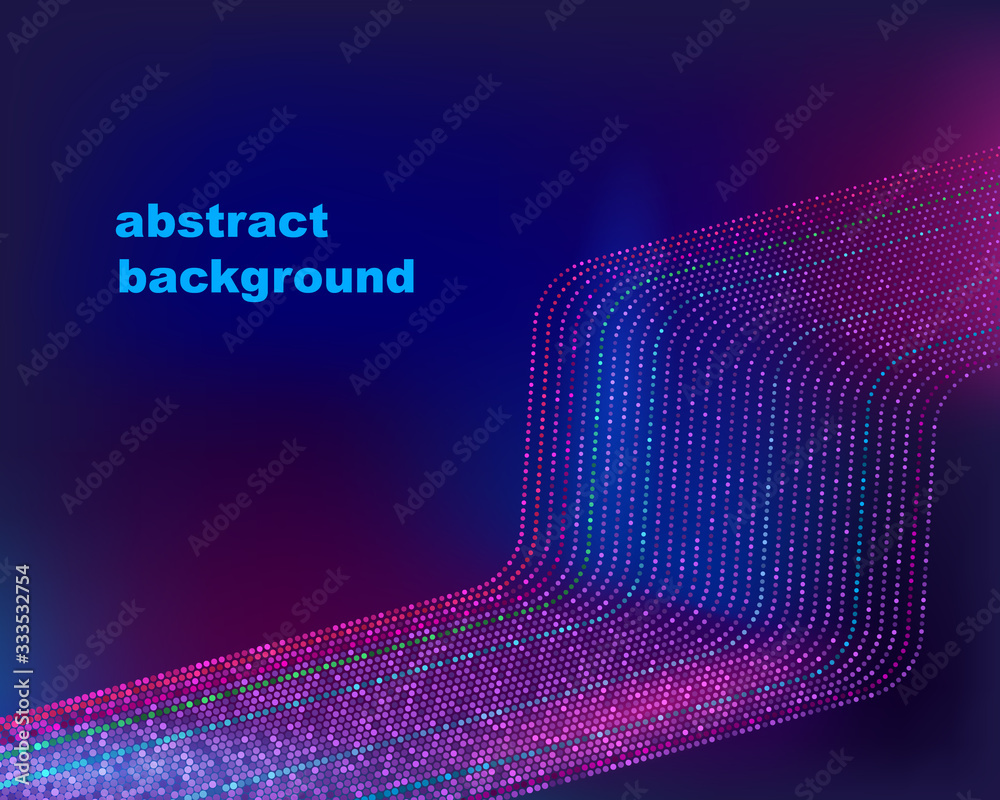 Aufkleber abstract background with dots. bigdata stream visualization. technology design