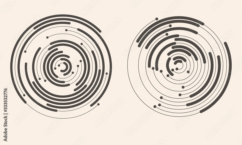 Poster abstract background with circles. halftone design