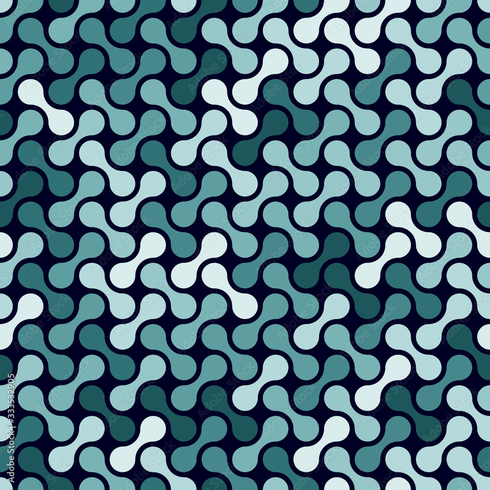 Poster abstract seamless background with rounded shapes