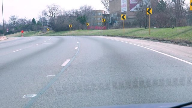 Driving Chicagos 290 Expressway During Coronavirus Shutdoen