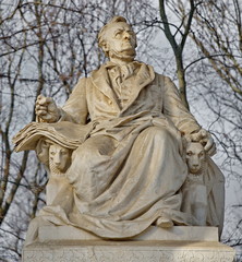 Fototapeta na wymiar Richard-Wagner-Denkmal im Berliner Großen Tiergarten