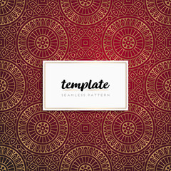 Background mandala seamless pattern vector