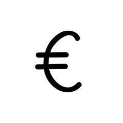 euro sign doodle icon, vector illustration