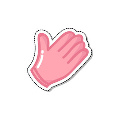 latex gloves doodle icon, vector illustration
