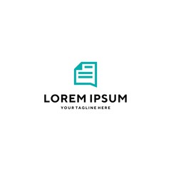 Fototapeta premium Document chat logo