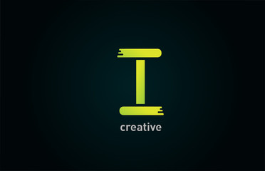 I creative green letter alphabet logo icon design for company and business