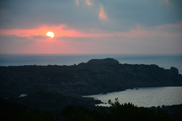 Fototapeta na wymiar Greek sunsets A1