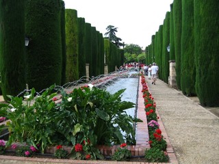 Perspective of the Real Alcazares in Cordoba, Spain