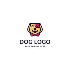 Cute dog Pet logo