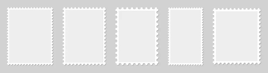 Fotobehang Postage stamp borders set vector © warmworld