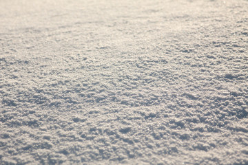 texture of a snowy background close-up