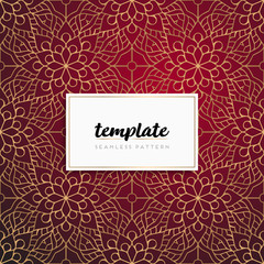 Background mandala seamless pattern vector