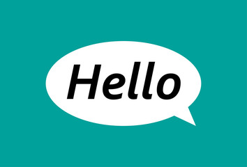 Hi, Hello. Banner, speech , poster. Lettering for banner, poster and sticker with text hi.