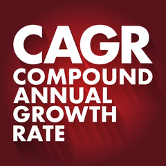 CAGR - Compound Annual Growth Rate acronym, business concept background