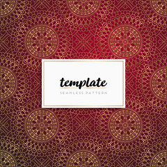 Background mandala seamless pattern vector