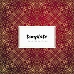 Background mandala seamless pattern vector