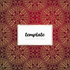 Background mandala seamless pattern vector