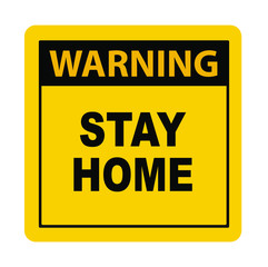 Fototapeta premium stay home sign on white background