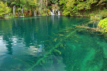 Cascades and waterfalls in Plitvice Lakes National Park, Croatia