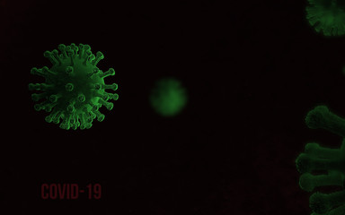 Coronavirus dark background