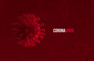Coronavirus red backgrpund