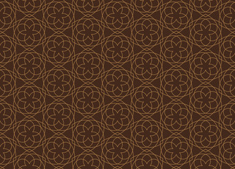 Vector endless background twisted line. Brown background