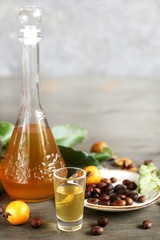 Liqueur nespolino. Loquat seed liquor. tincture alcoholic on bones loquat . Amaretto with almond flavor. recipe for medlar. alcoholic beverage from the  loquat. tincture on seed loquat. 