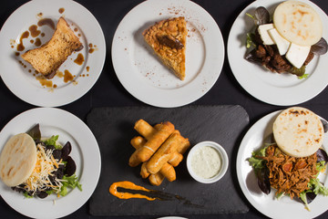 Different types of Venezuelan food