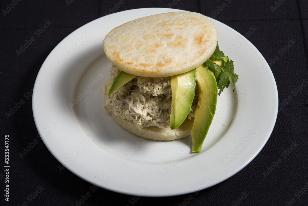 Poster Venezuelan typical food, arepa