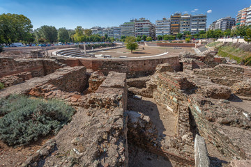 Ruins of Palace of Roman  Emperor Galerius in Thessloniki, Greece