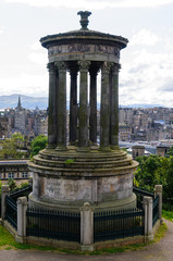 Memorial to the Scottish philosopher and mathematician Dugold Stewart (1753-1828) in Regent...