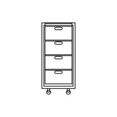 cloth wardrobe on white background