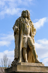 Fototapeta na wymiar Statue of Sir Hans Sloane (1660-1753) in his birth town of Killyleagh.