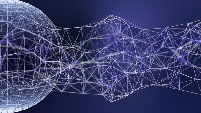 Blue data network of communication 