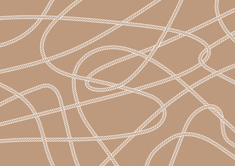 Vector ropes on a brown background